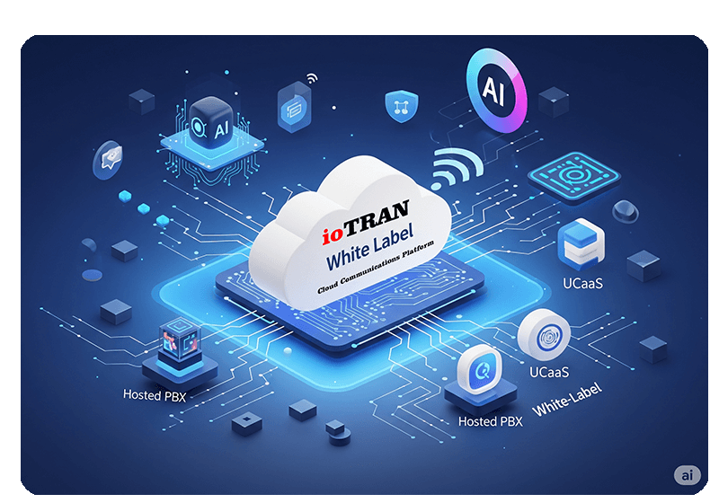 Talking Platforms provides AI features for white-label Hosted PBX and UCaaS